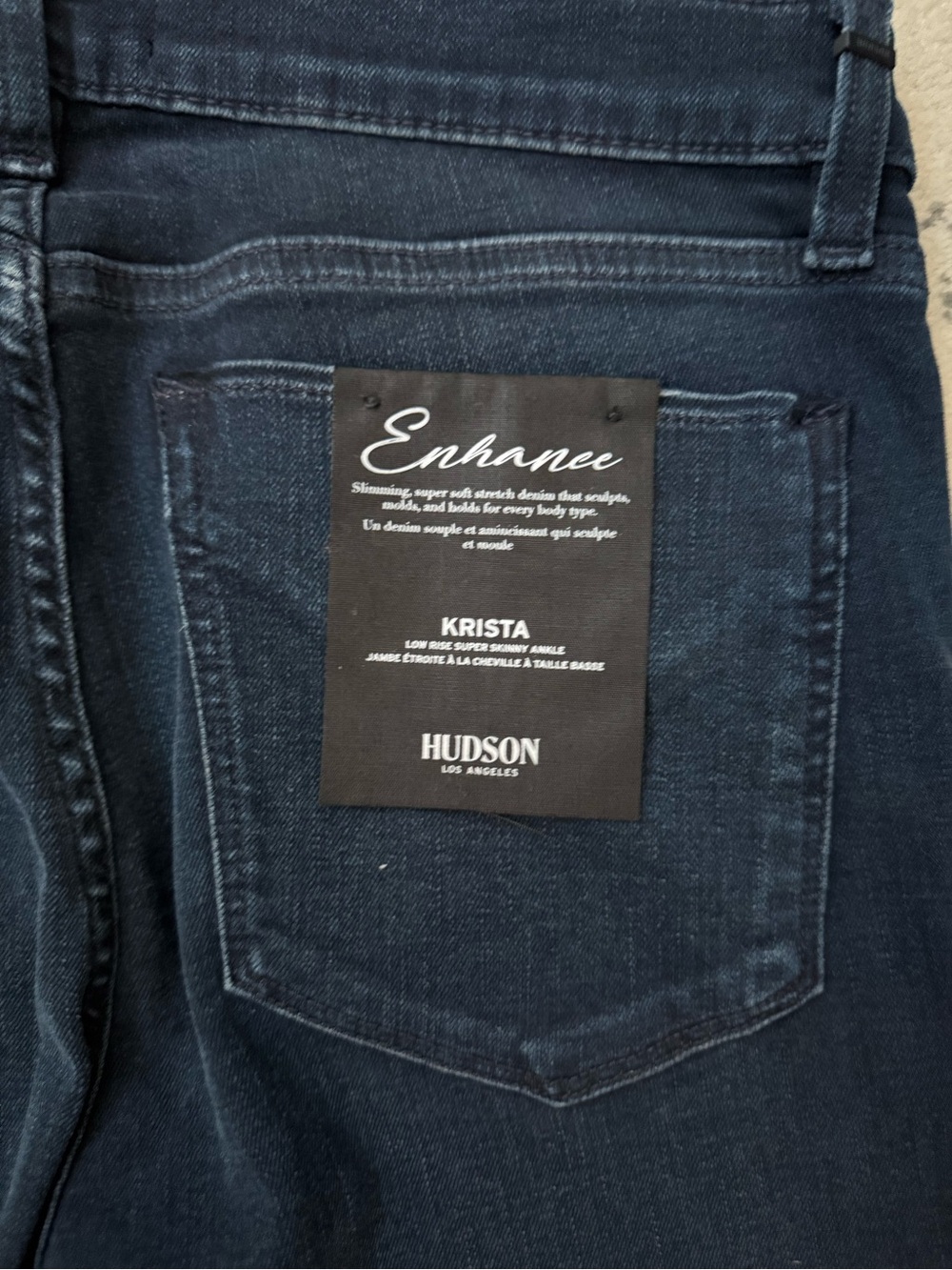 Hudson Jeans Krista Straight Leg Dark Blue Denim